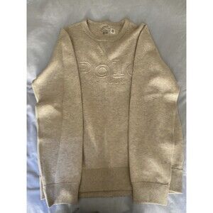 $139 Polo Ralph Lauren Men's Gray Logo Double-Knit Sweatshirt Sweater Size M